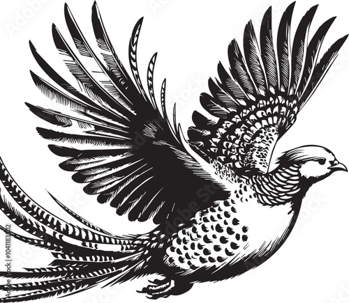 Golden pheasant vector