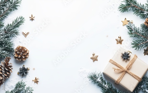 christmass present professional stock photo on white background