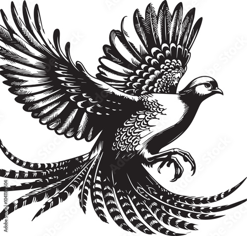 Golden pheasant vector