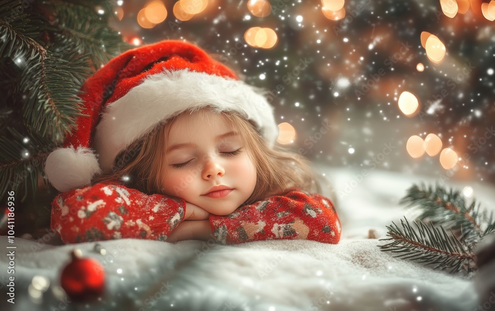 christmass kid in hat christmass kid in hat