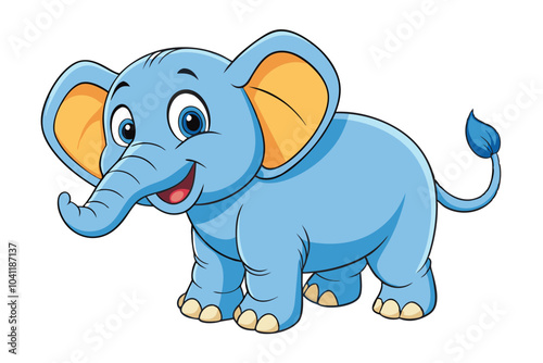 Elephant cartoon vector illustration