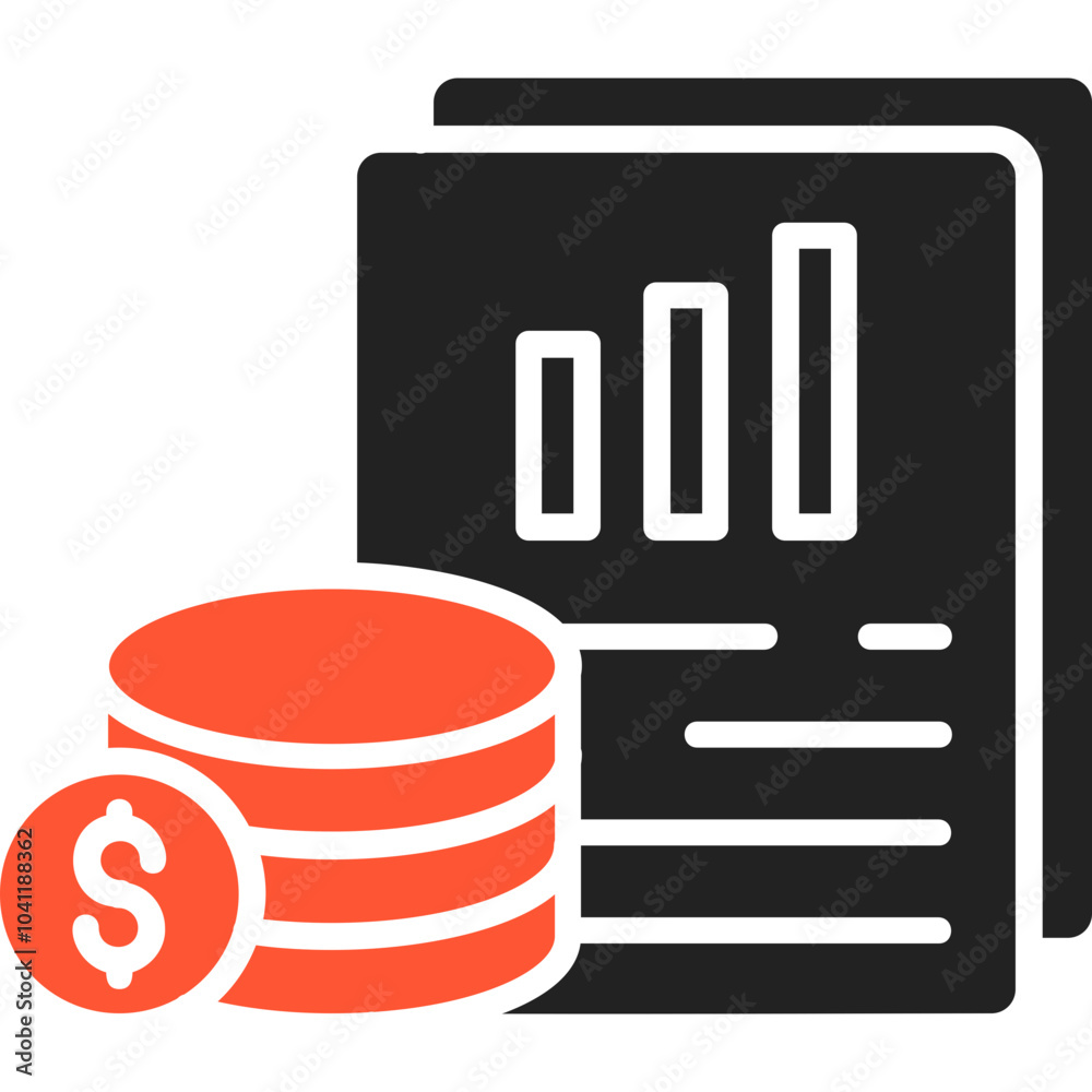 Financial Information Vector Icon Design Financial Information Vector Icon Design