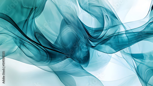 Liquid blue satin fabric waves softly, creating a luxurious backdrop with a shiny, smooth texture