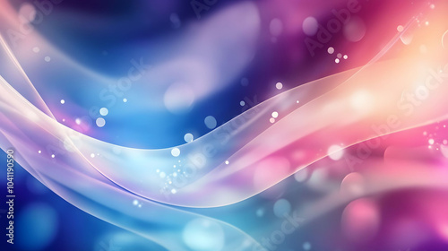 Abstract wavy silk fabric with flowing blue and white patterns, perfect for minimalist wallpaper or backdrop design