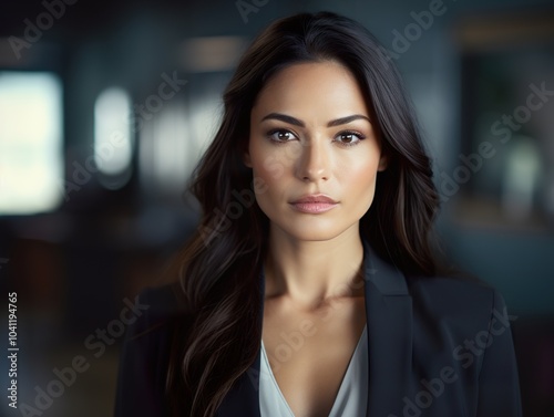 Wallpaper Mural Portrait Attractive hispanic young confident business woman in business professional working office Torontodigital.ca