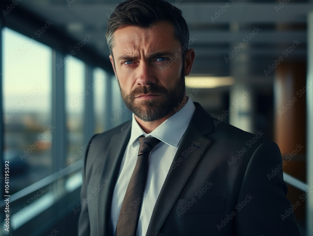 Portrait Attractive confident business man in business professional working office Portrait Attractive confident business man in business professional working office