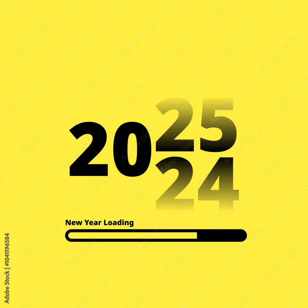 New year loading 2025 celebration greeting design New year loading 2025 celebration greeting design