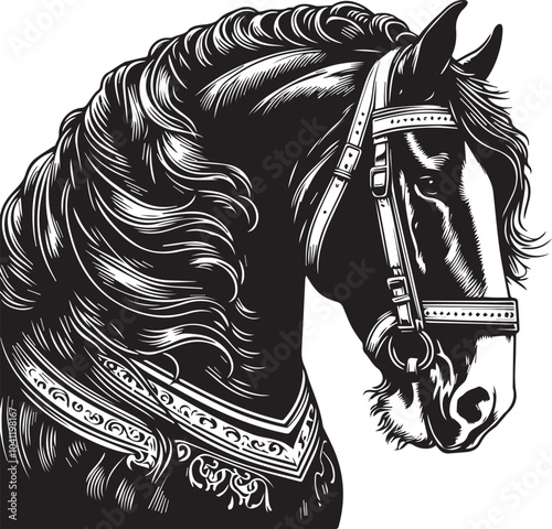 Shire horse vector