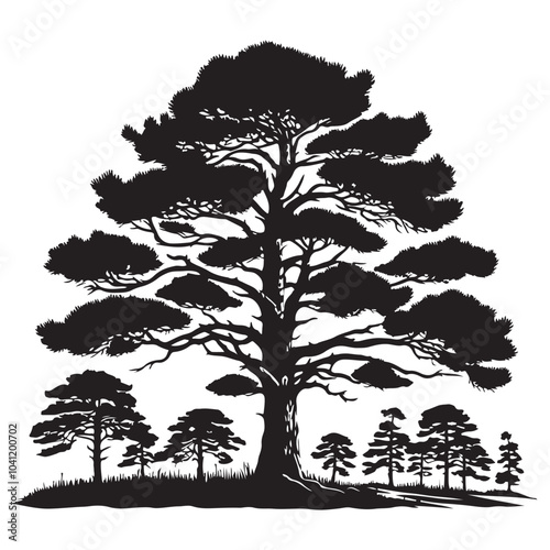 pine tree vector silhouette