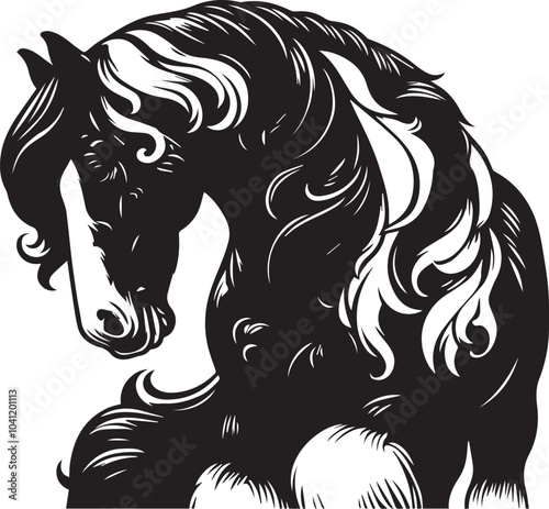 Shire horse vector