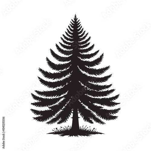 pine tree vector silhouette