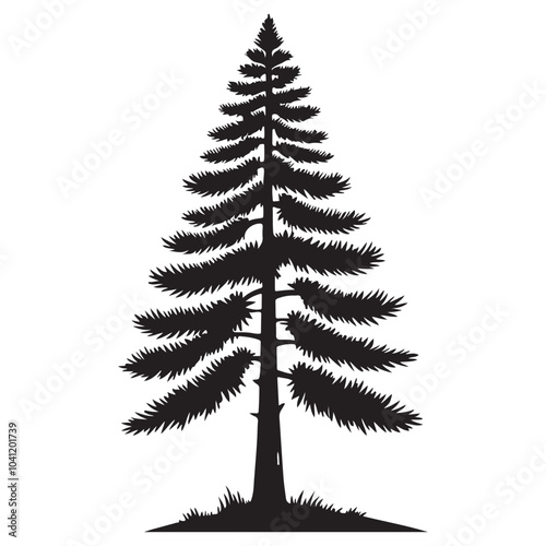 pine tree vector silhouette