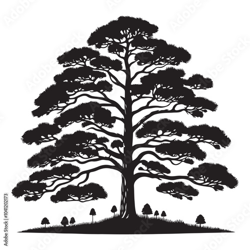 pine tree vector silhouette