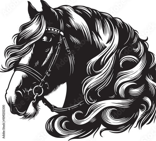 Shire horse vector