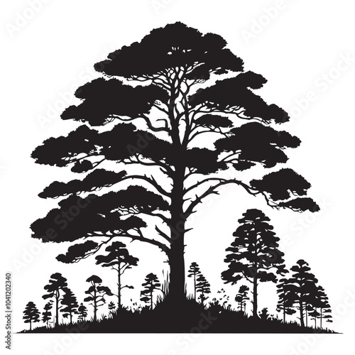 pine tree vector silhouette