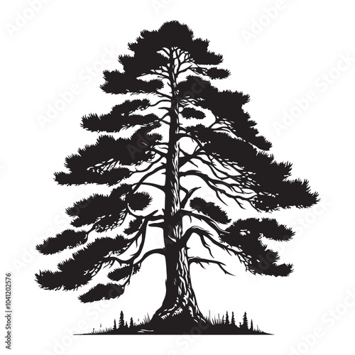 pine tree vector silhouette