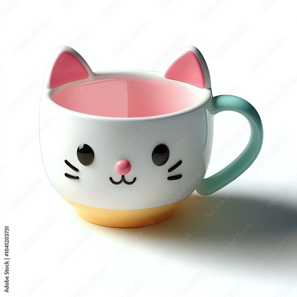 Cup with cat figure Cup with cat figure