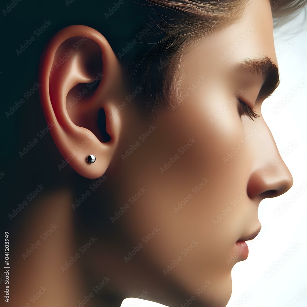 man with earring man with earring