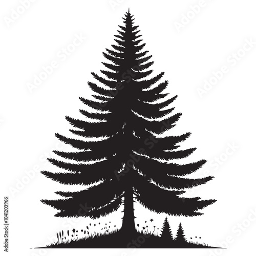 pine tree vector silhouette