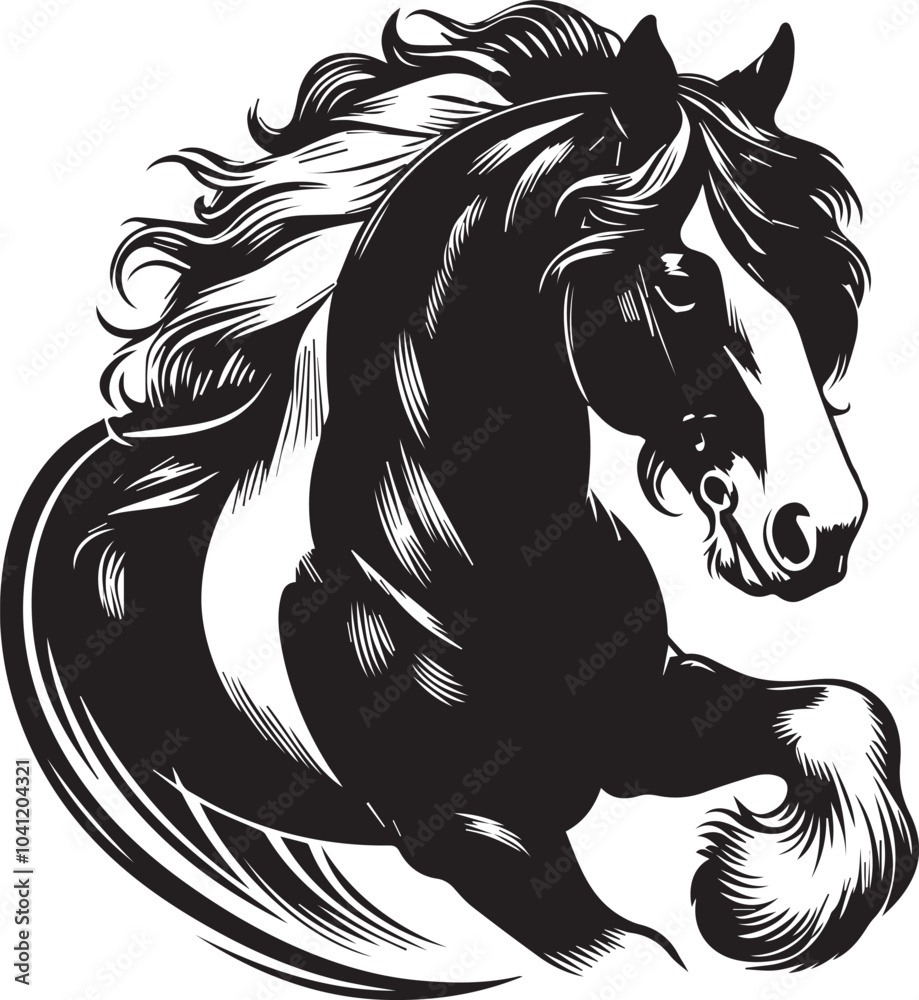 Shire horse vector Shire horse vector