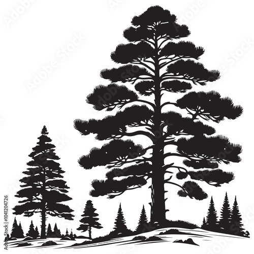 pine tree vector silhouette