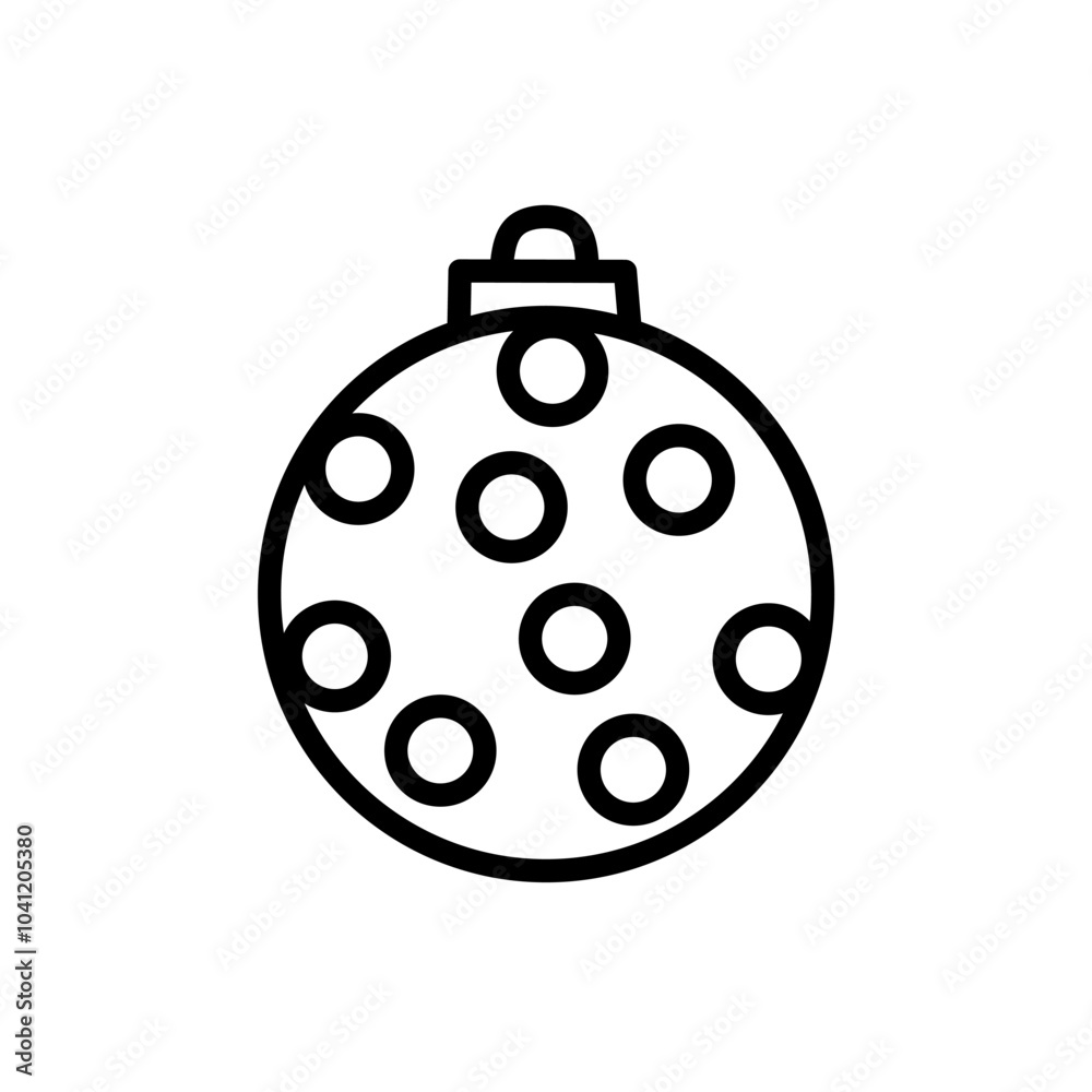 Hanging Light Icon for Christmas and New Year Decoration, Hand Drawn Hanging Round Light, Hanging Light Ball Line Art Hanging Light Icon for Christmas and New Year Decoration, Hand Drawn Hanging Round Light, Hanging Light Ball Line Art
