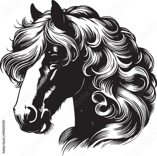 Shire horse vector