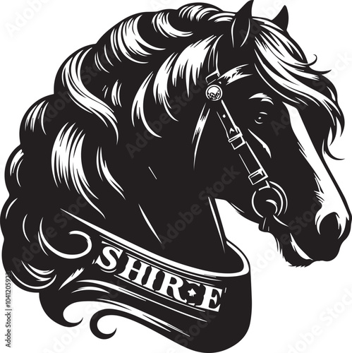 Shire horse vector