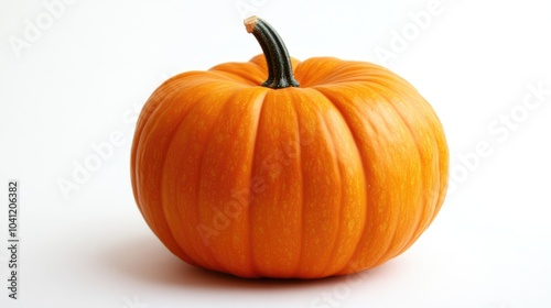 Orange musque de Provence pumpkin against a white backdrop