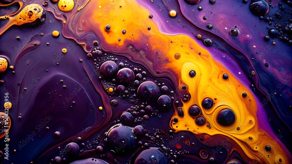 Solar flare fluid art in vibrant orange and blue representing cosmic energy