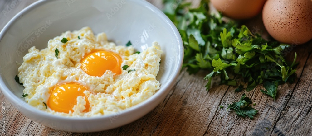 Ingredients For Scramble Egg On Wood Table Ingredients For Scramble Egg On Wood Table