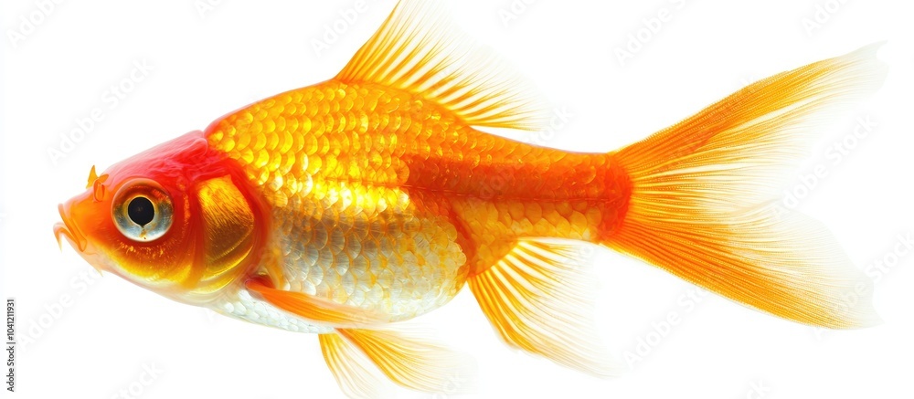 Gold Fish Isolation On The White Gold Fish Isolation On The White