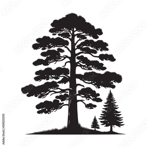 pine tree vector silhouette
