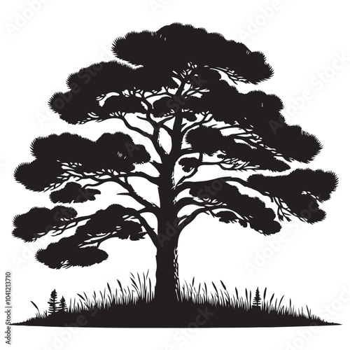 pine tree vector silhouette