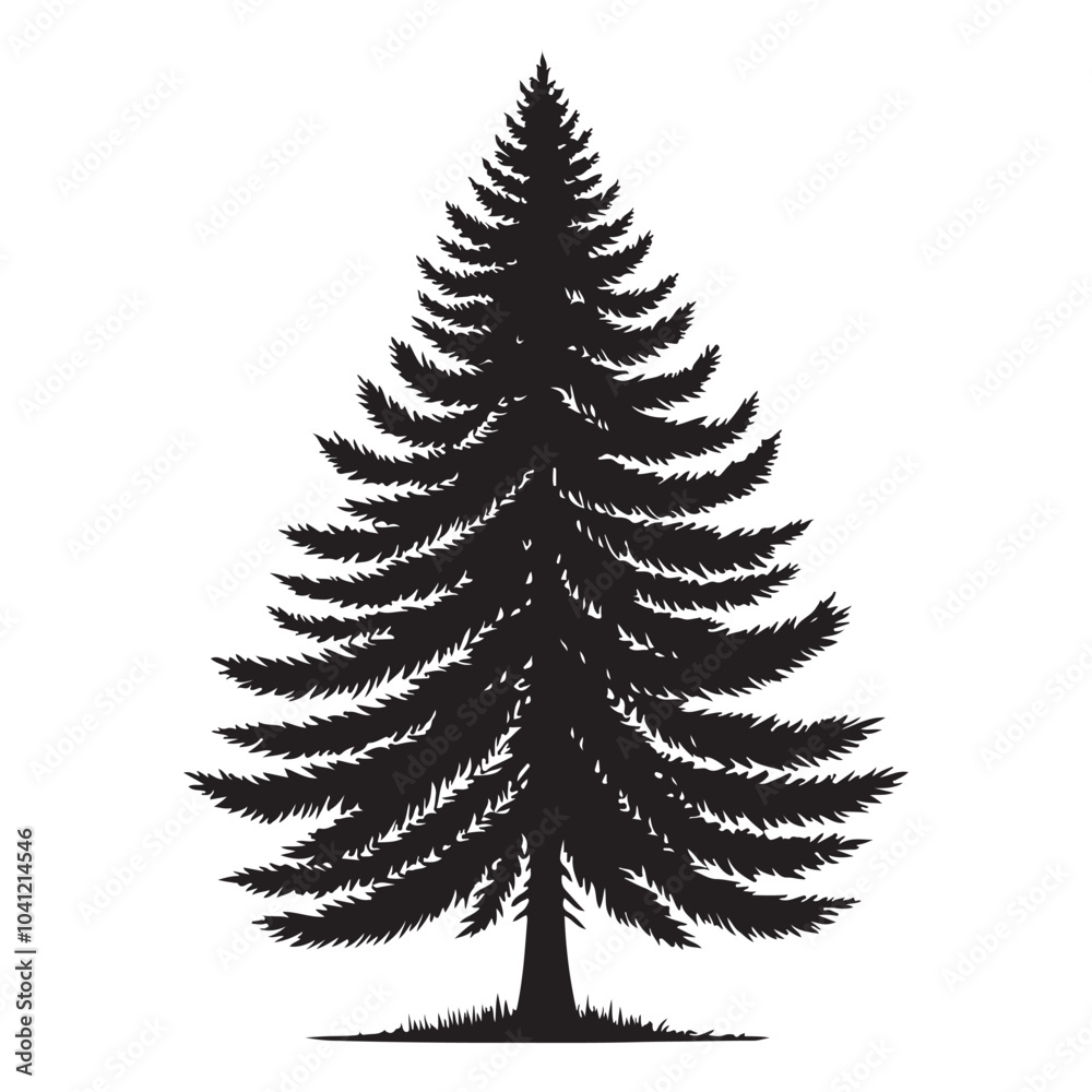 Fototapeta premium pine tree vector silhouette