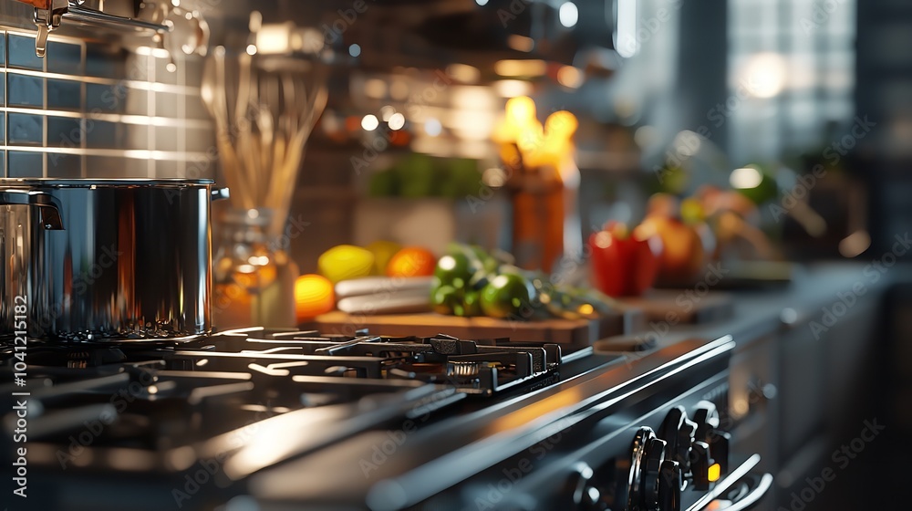 Fototapeta premium stove in the kitchen