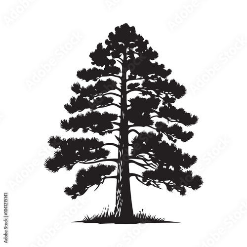 pine tree vector silhouette
