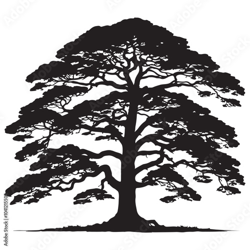 pine tree vector silhouette