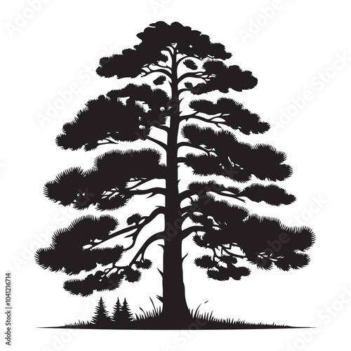 pine tree vector silhouette