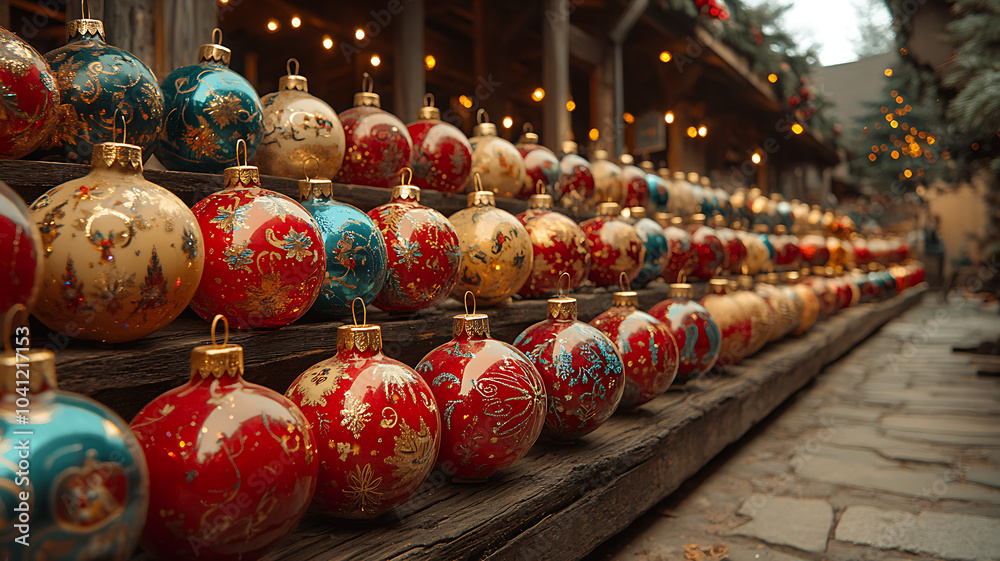 Fototapeta premium Christmas tree ornaments