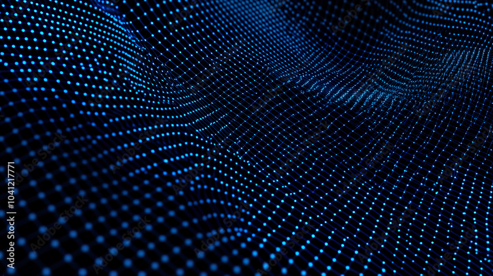 Obraz premium Futuristic digital grid Digital technology background