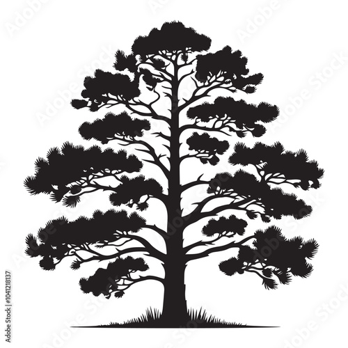 pine tree vector silhouette