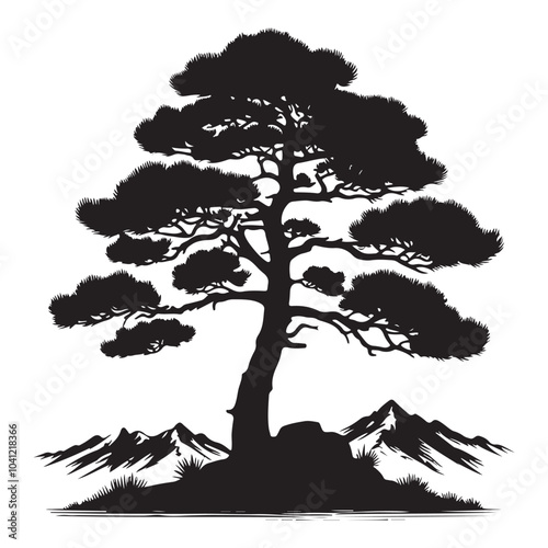 pine tree vector silhouette