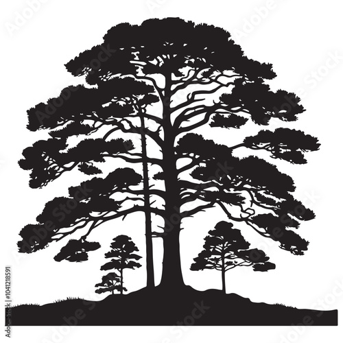 pine tree vector silhouette