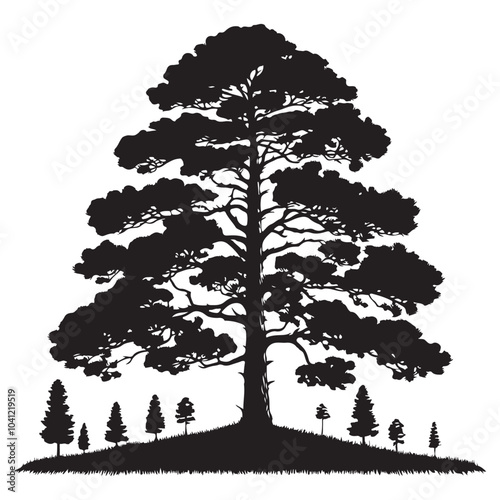 pine tree vector silhouette