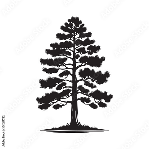 pine tree vector silhouette