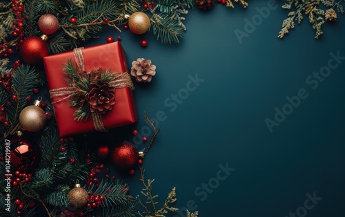christmass present professional stock photo on white background 