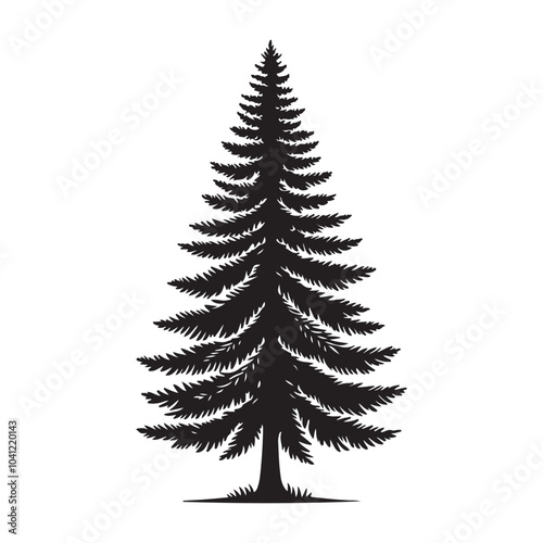 pine tree vector silhouette