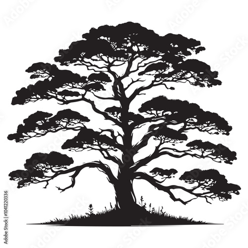 pine tree vector silhouette