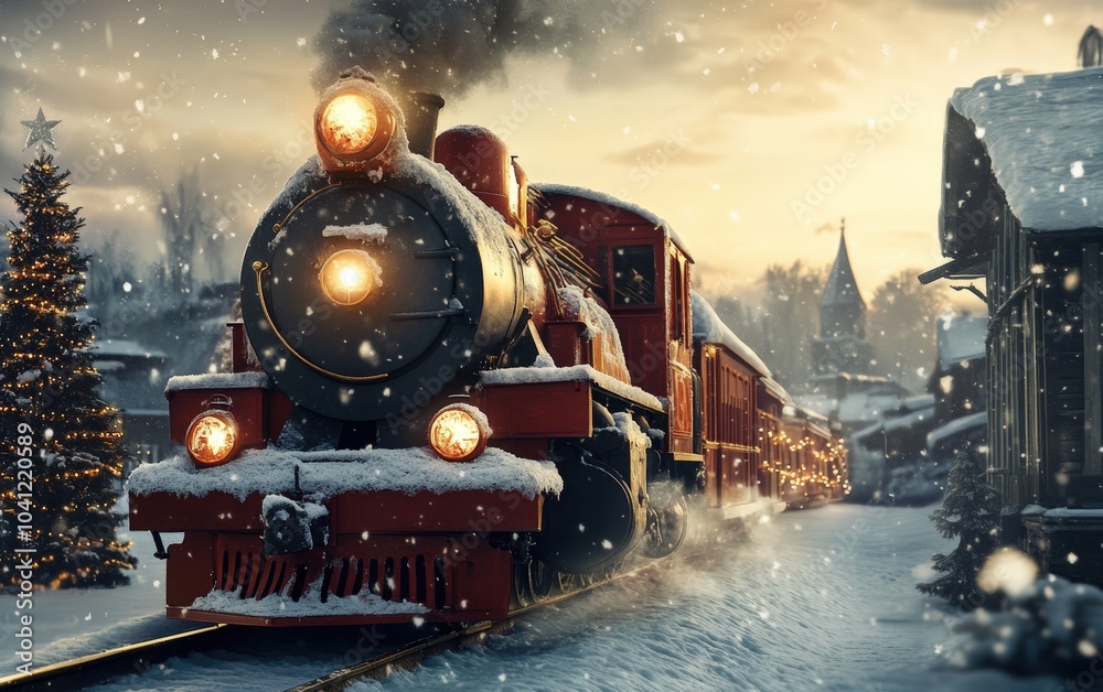 Obraz premium christmass train